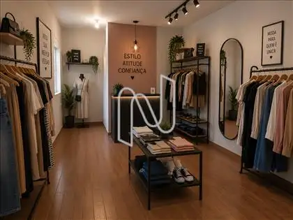  Foto demonstrativa de uma loja de roupa 