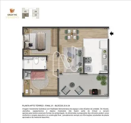 Planta Apartamento Tipo Área Privativa 