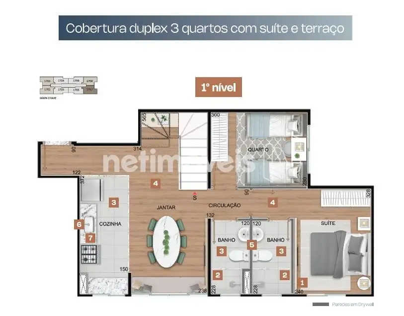 planta do apartamento