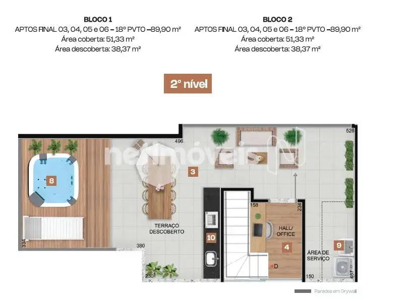 planta do apartamento
