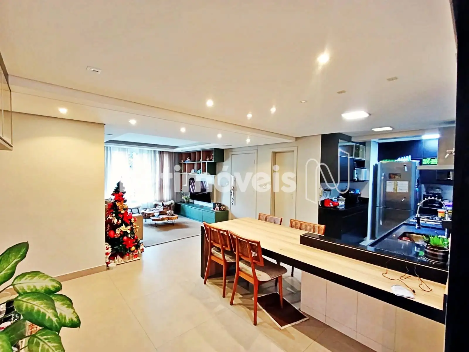 sala de jantar integrada a cozinha