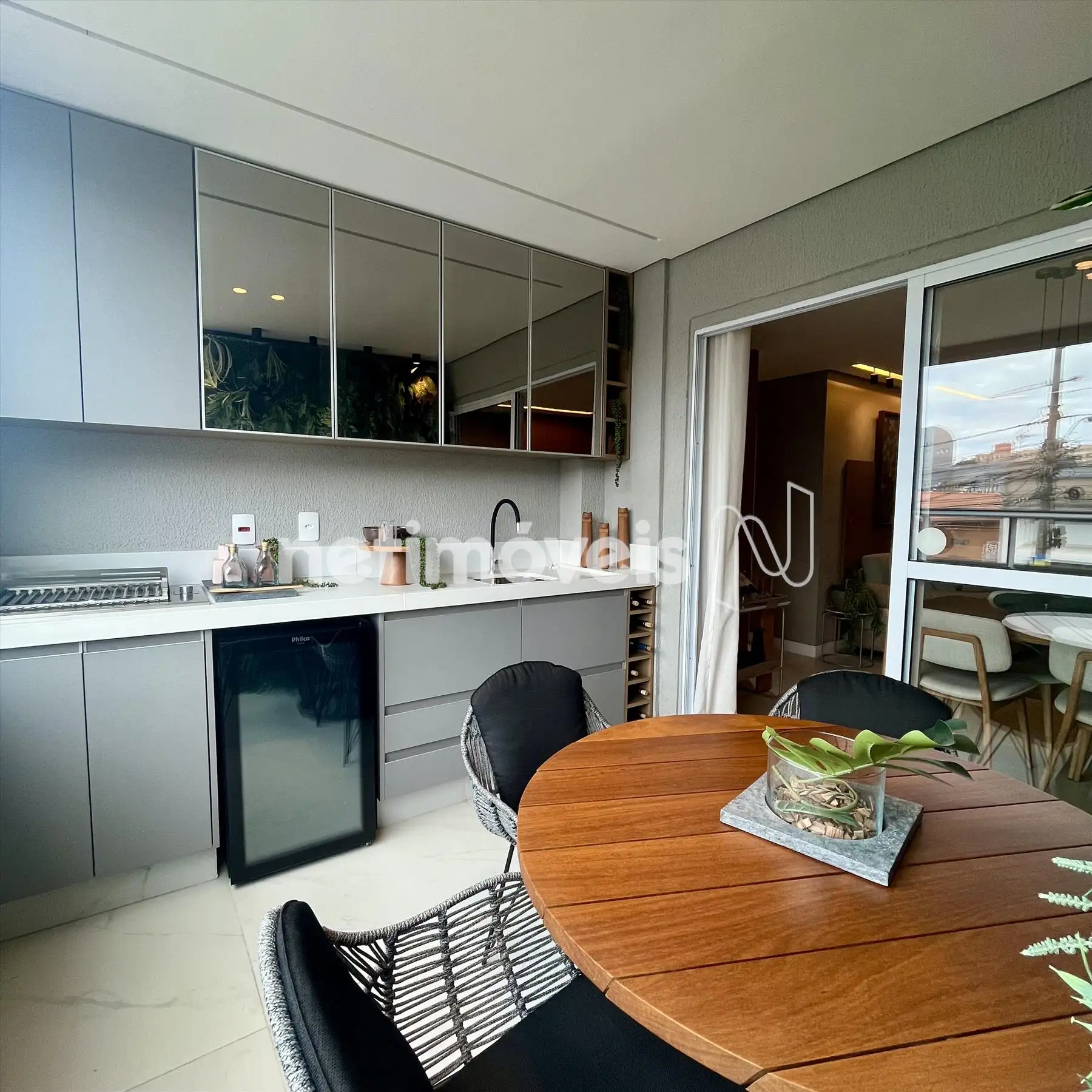 Varanda apto decorado