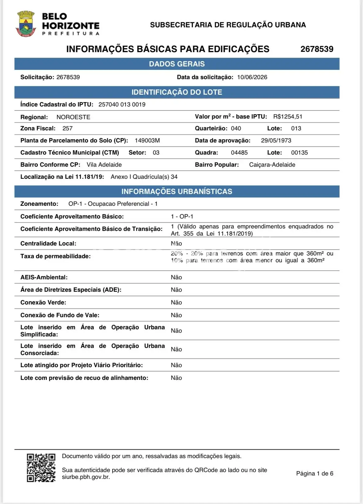Página 1 informação básica