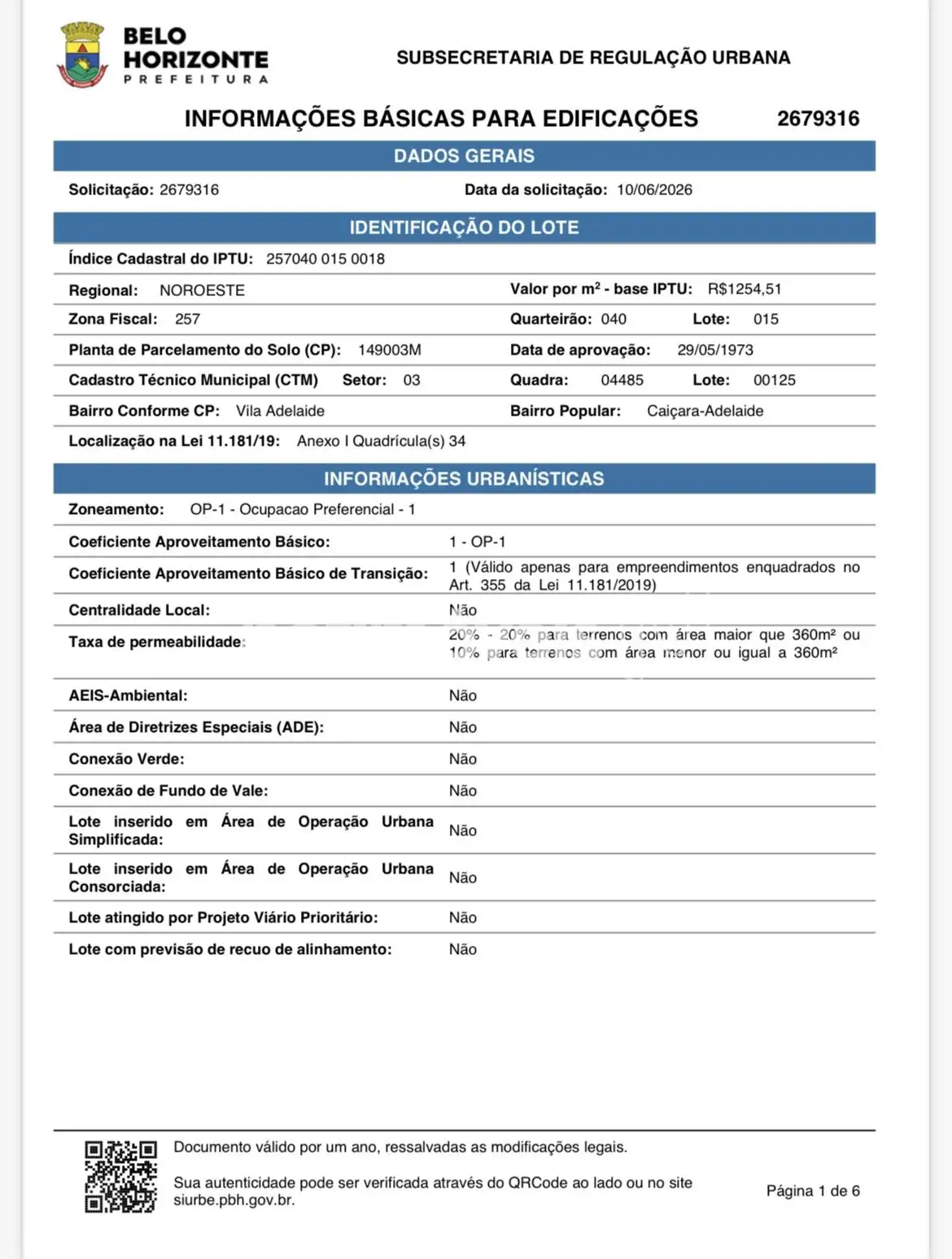 Página 1 informação básica