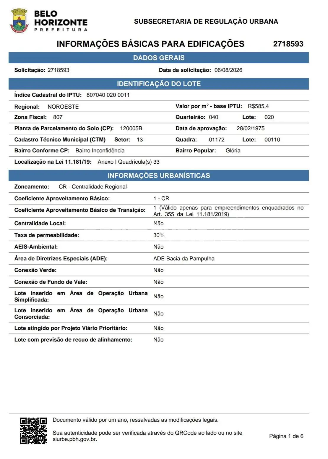 Pagina 1 da informação básica