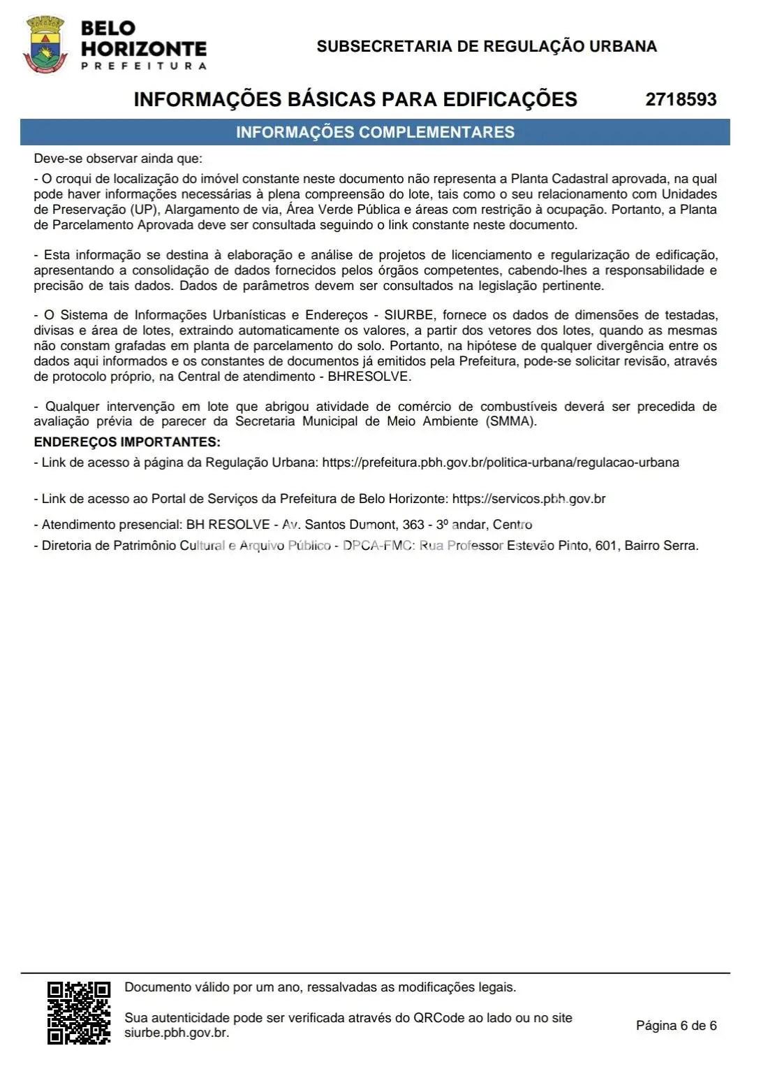 Página 6 da informação básica