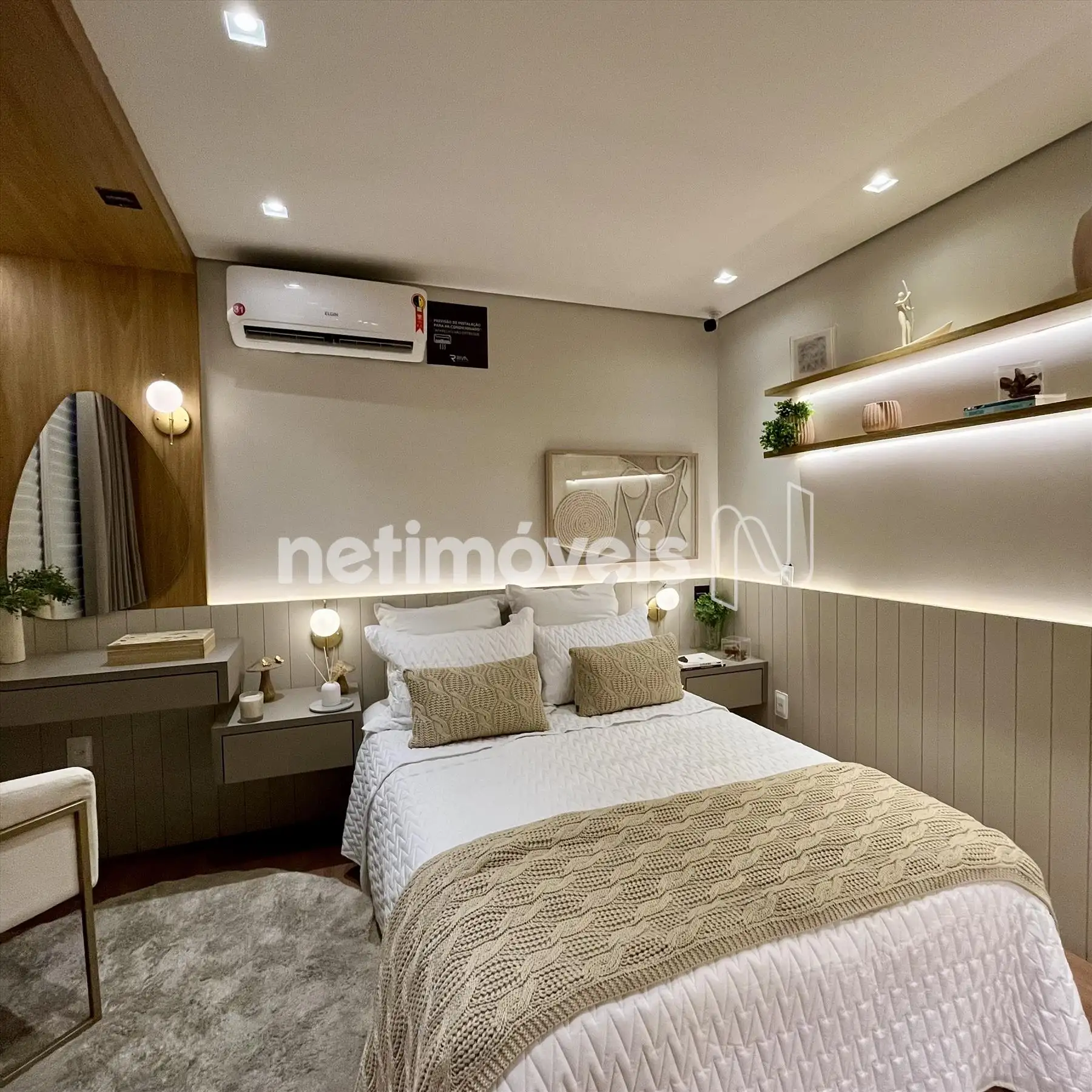 Quarto suíte com previsão para ar