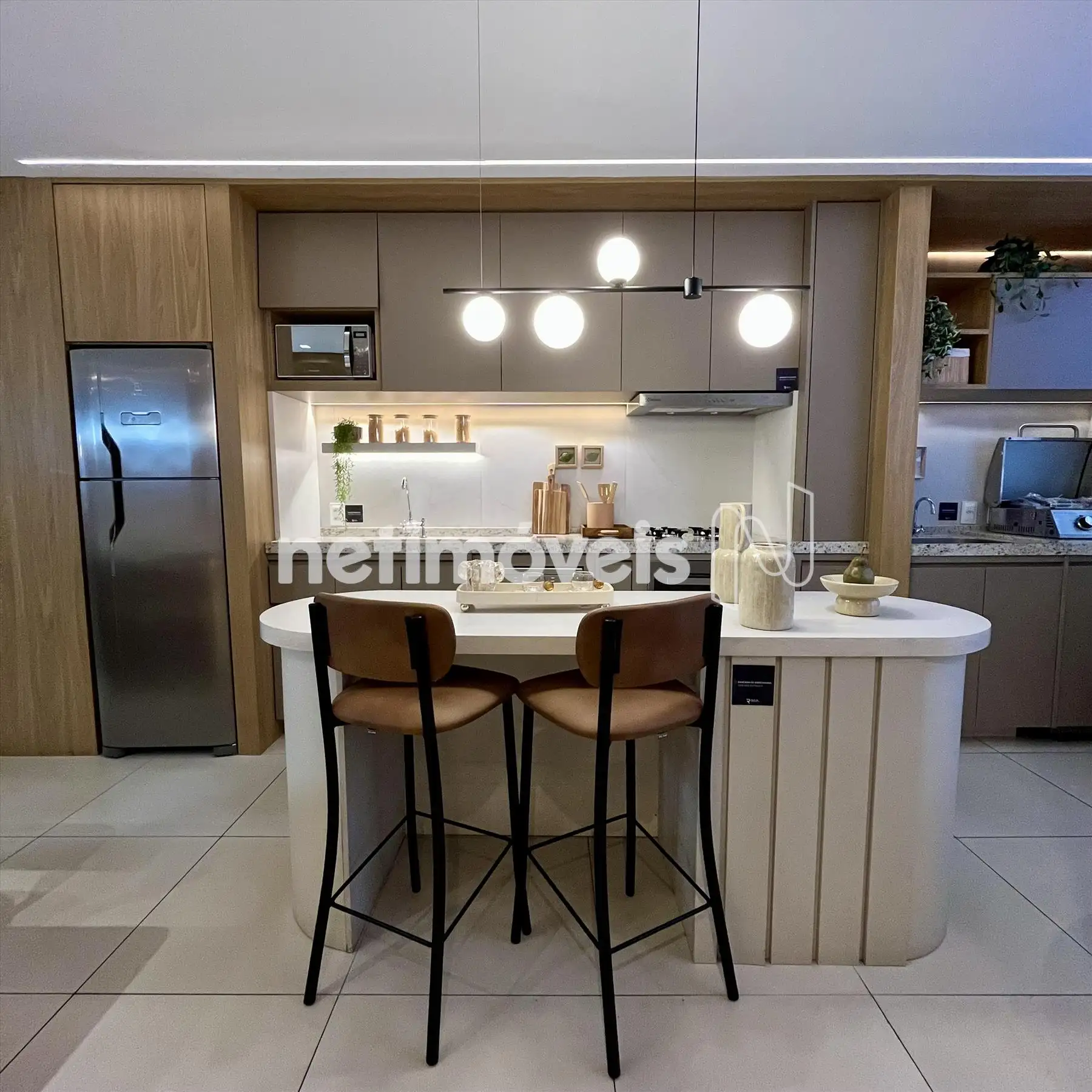 Cozinha integrada com área de serviço