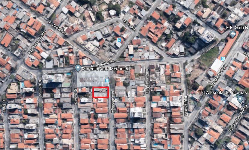 Vista aérea do terreno.