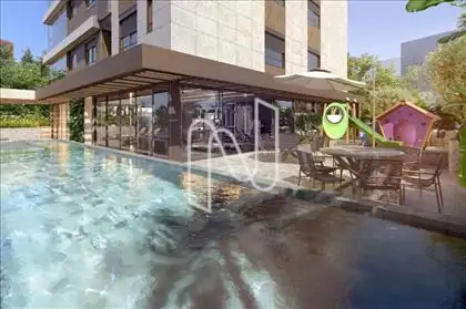 Perspectiva Piscina Aquecida e Playground 