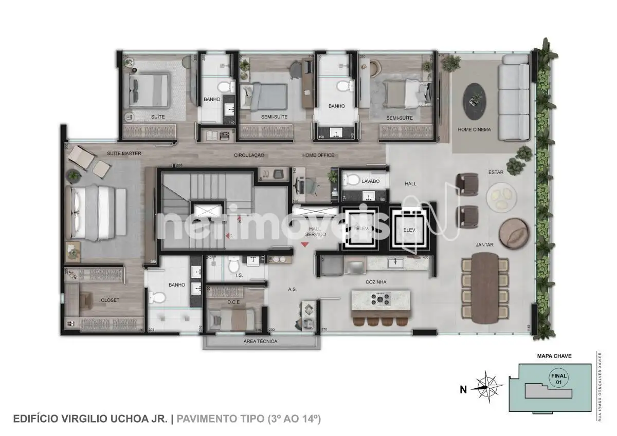 Planta Apartamento Tipo