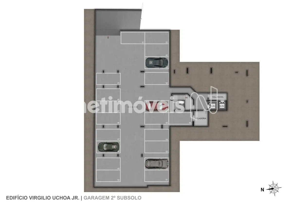 Planta Garagem 1º Subsolo