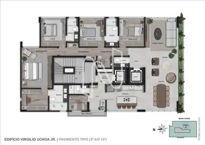 Planta Apartamento Tipo 