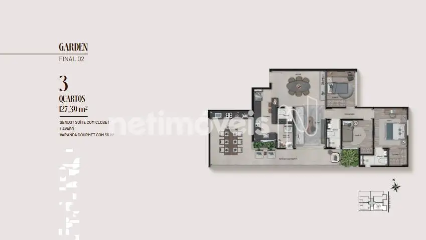 Planta Três Quartos Garden