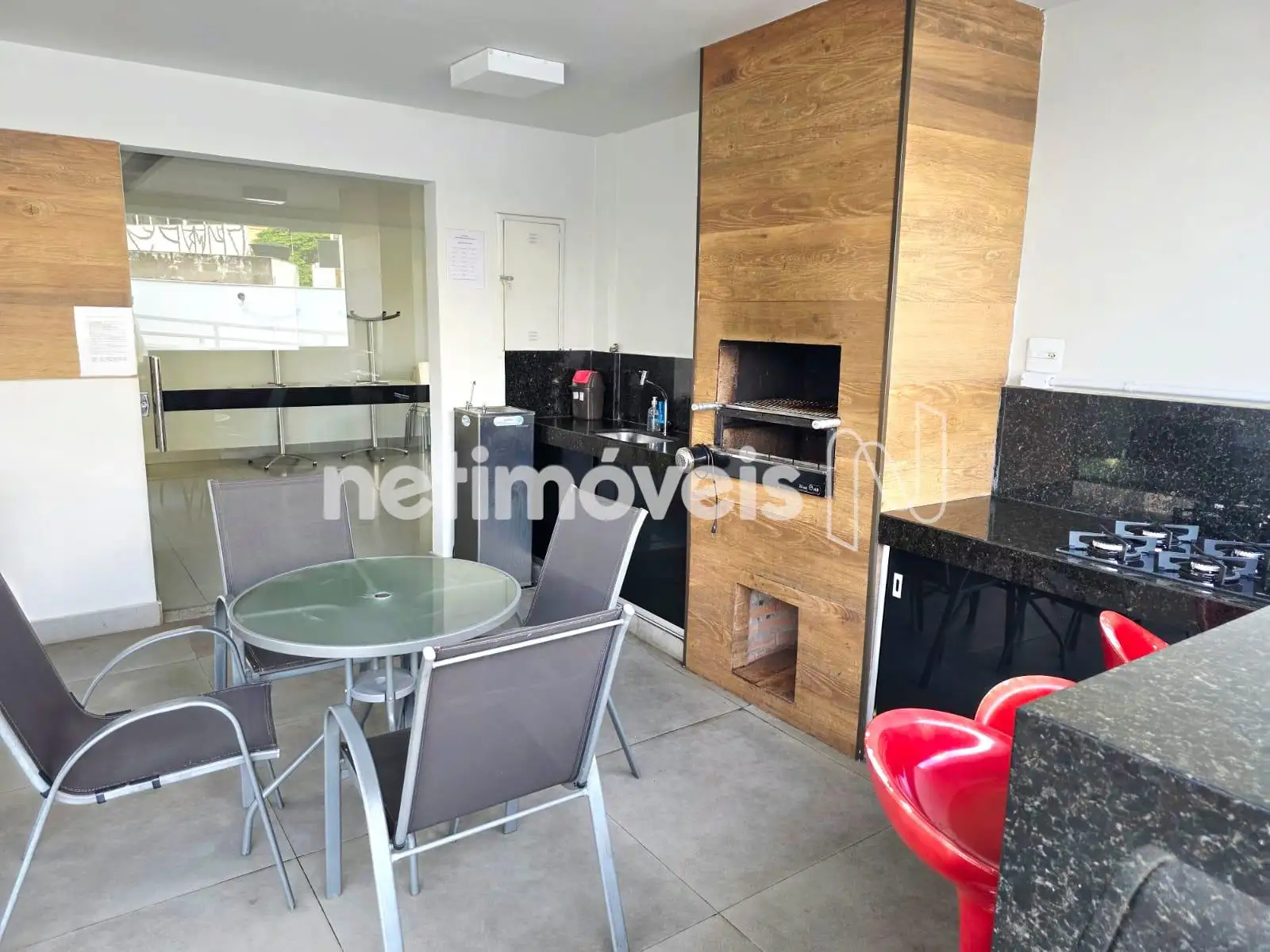 Cozinha gourmet do salão de festas 