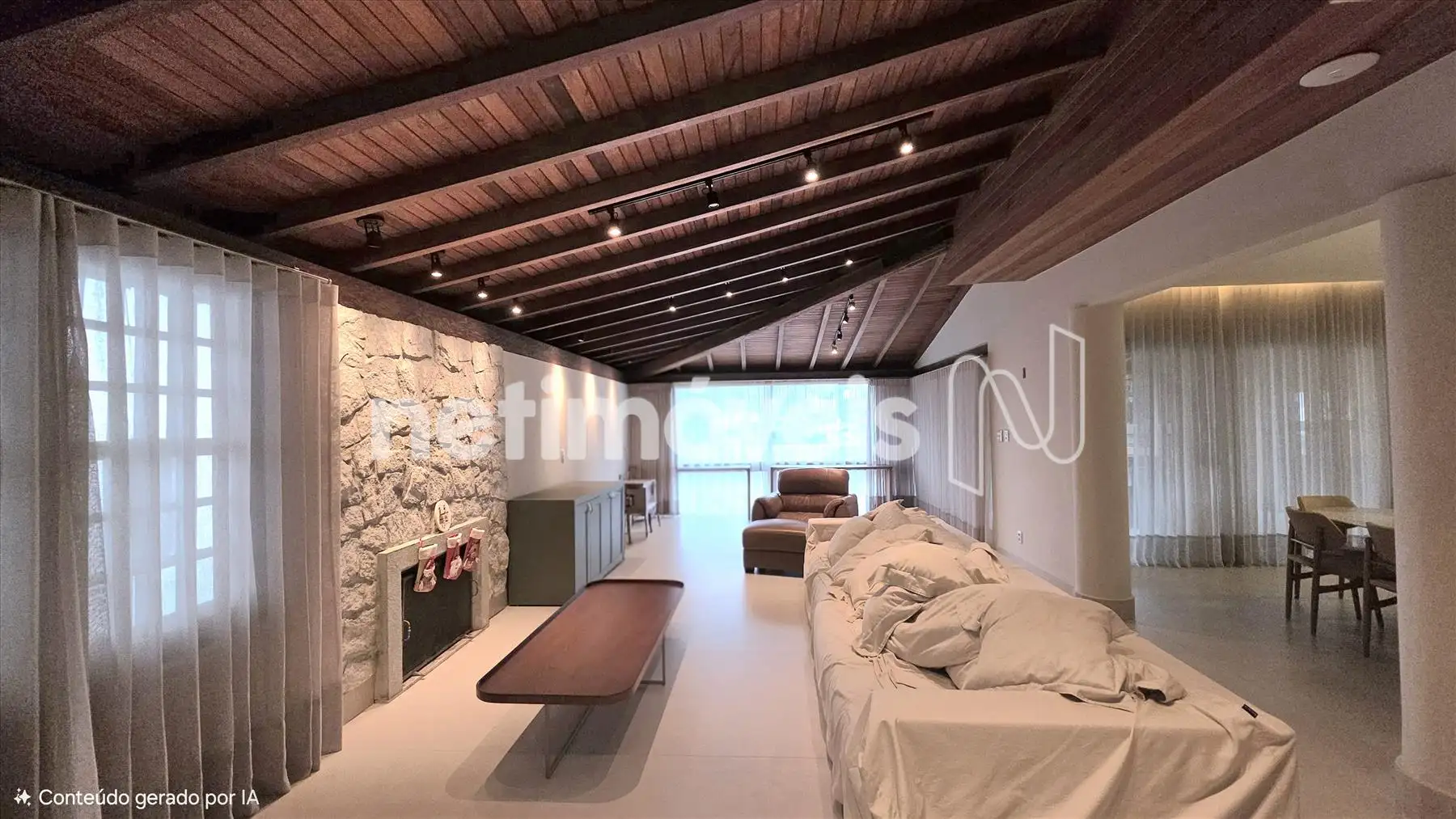 Sala de Estar com Lareira