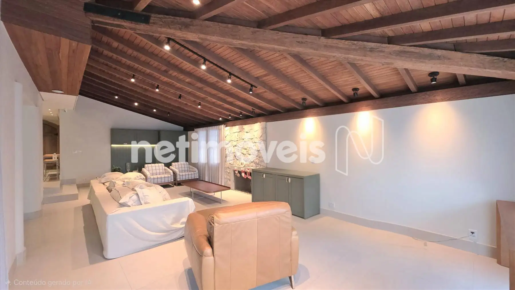 Sala de Estar com Lareira