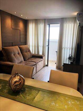 Sala de estar com varanda