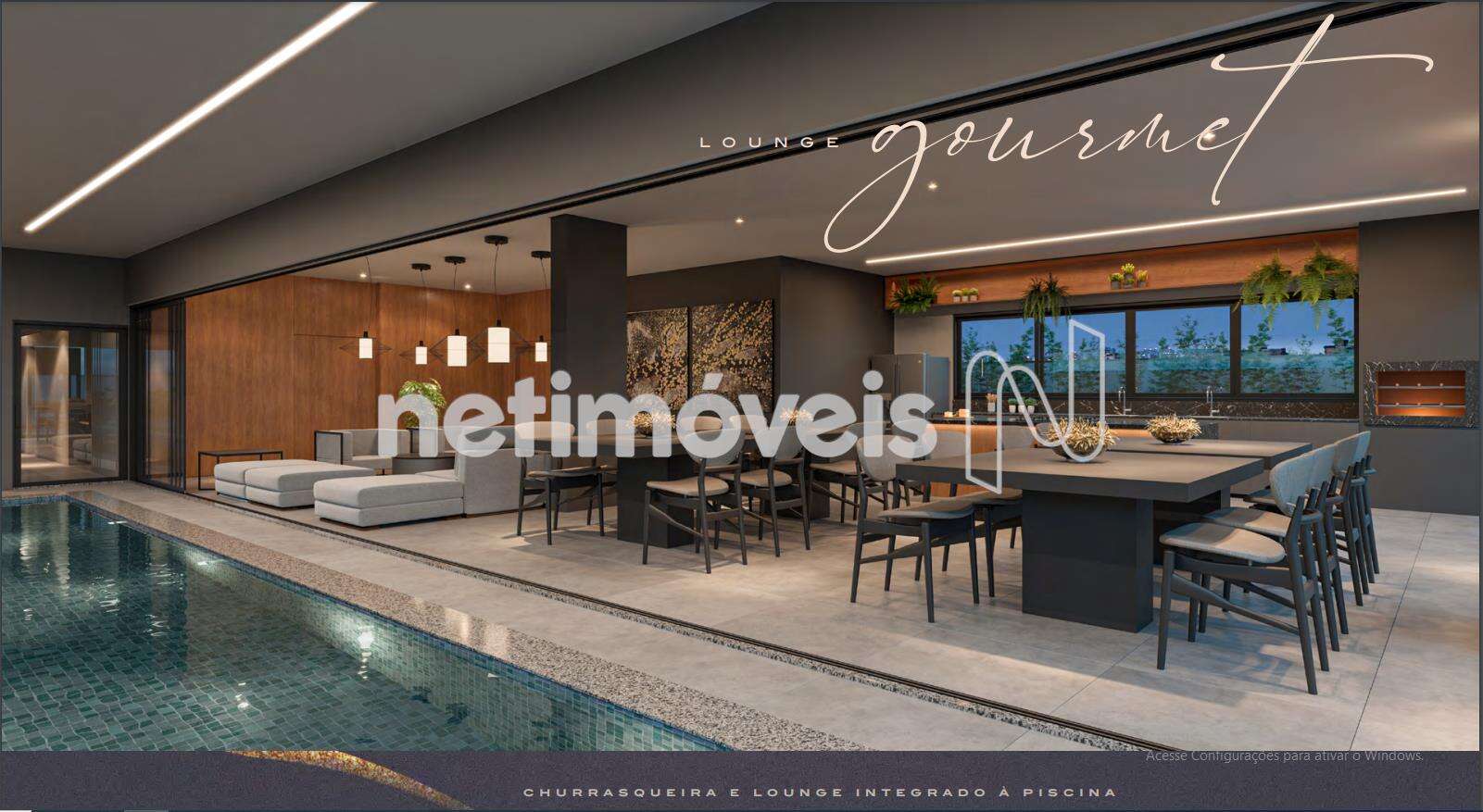 Espaço lounge gourmet com churrasqueira