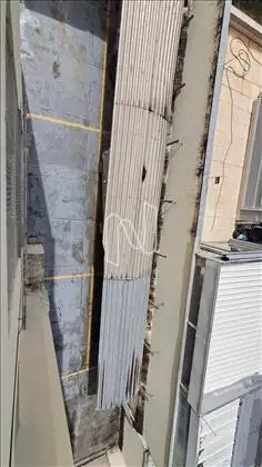 Vista aérea da garagem