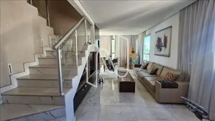 Sala três ambientes em mármore