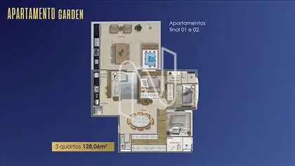 Planta Apto. Área Privativa (Final 01 e 02)