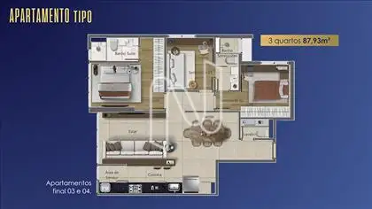 Planta Apto. Tipo (Final 03 e 04)