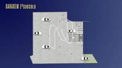 Planta Garagem - 1º Subsolo