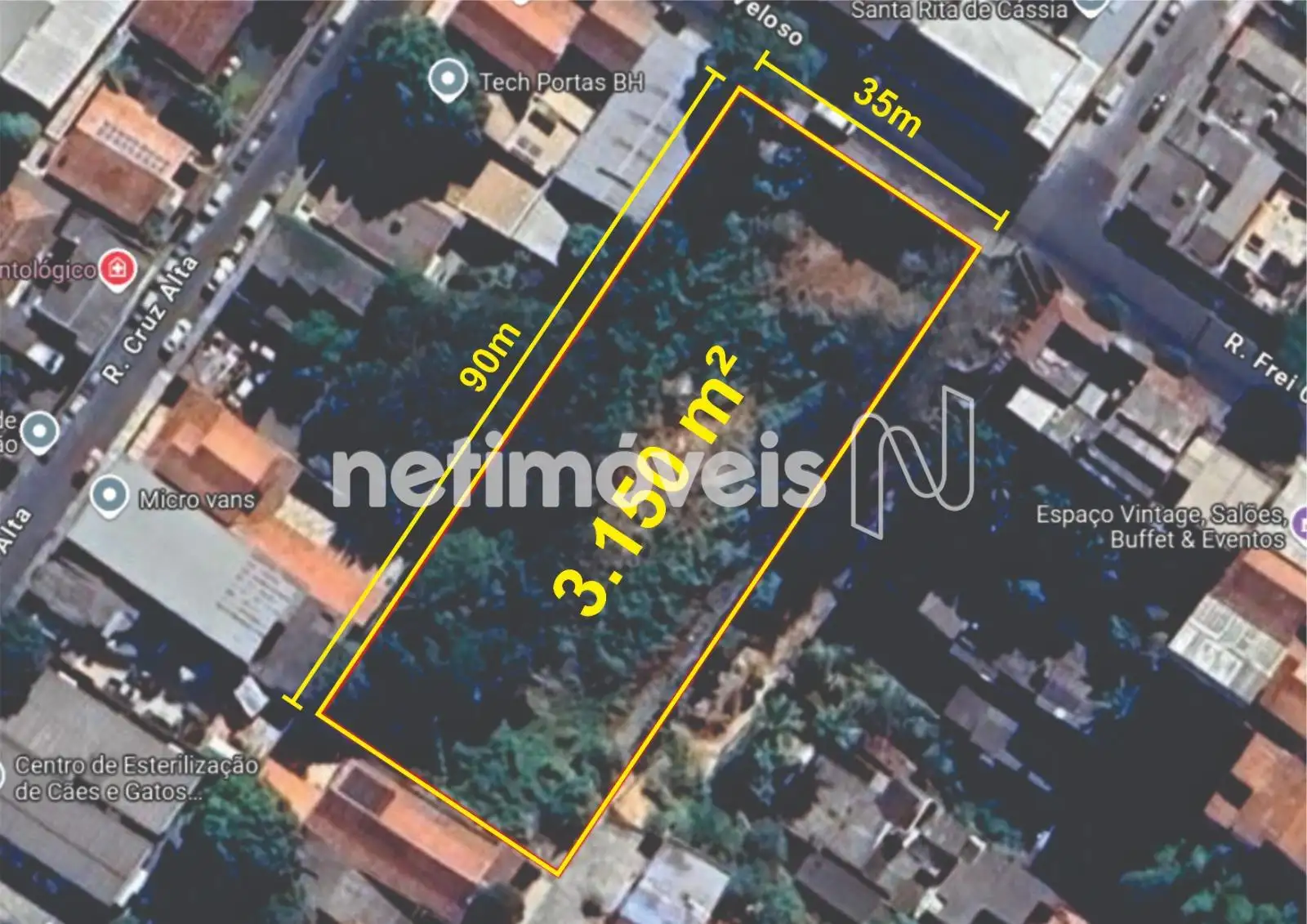 Vista Aérea com área total