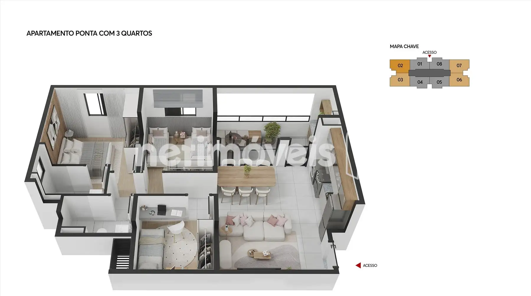 Axométrica Planta 3Q 