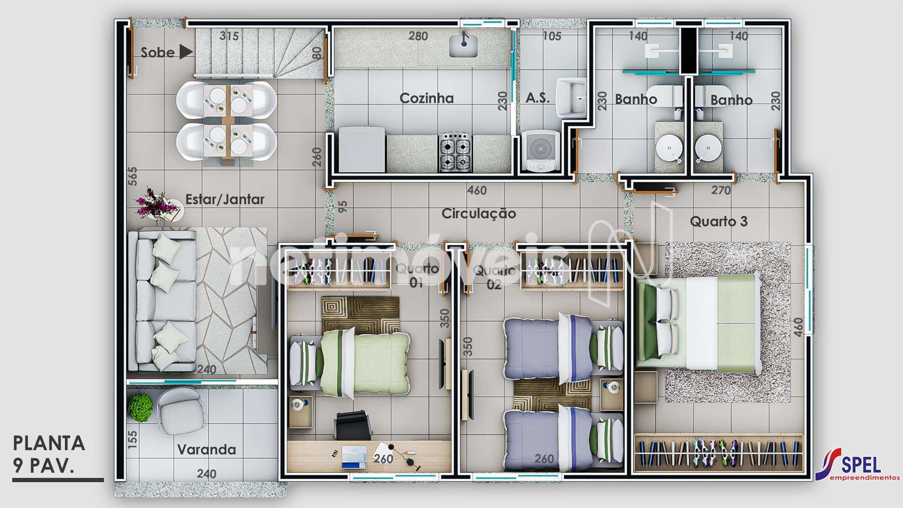 Planta Cobertura - 1º Nível