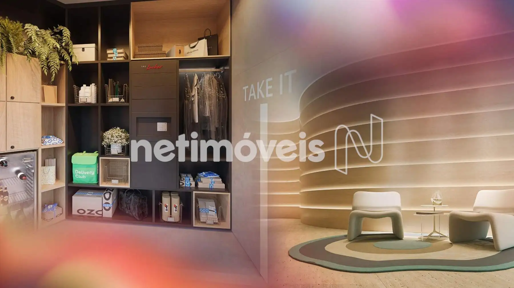 Prédio - Hall social, com Locker e Delivery