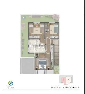 casa colina 2 pav 122 m²