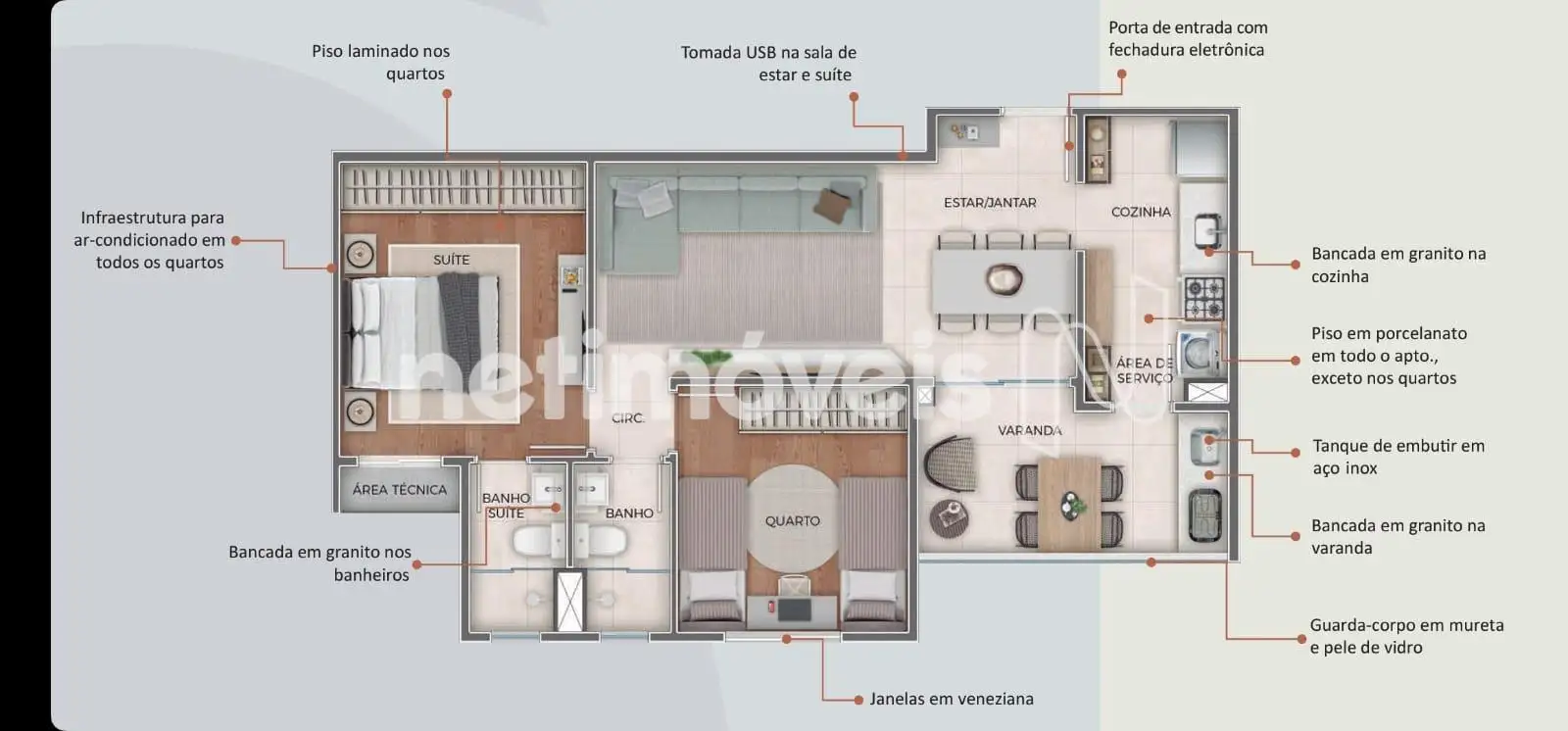 Planta do apartamento