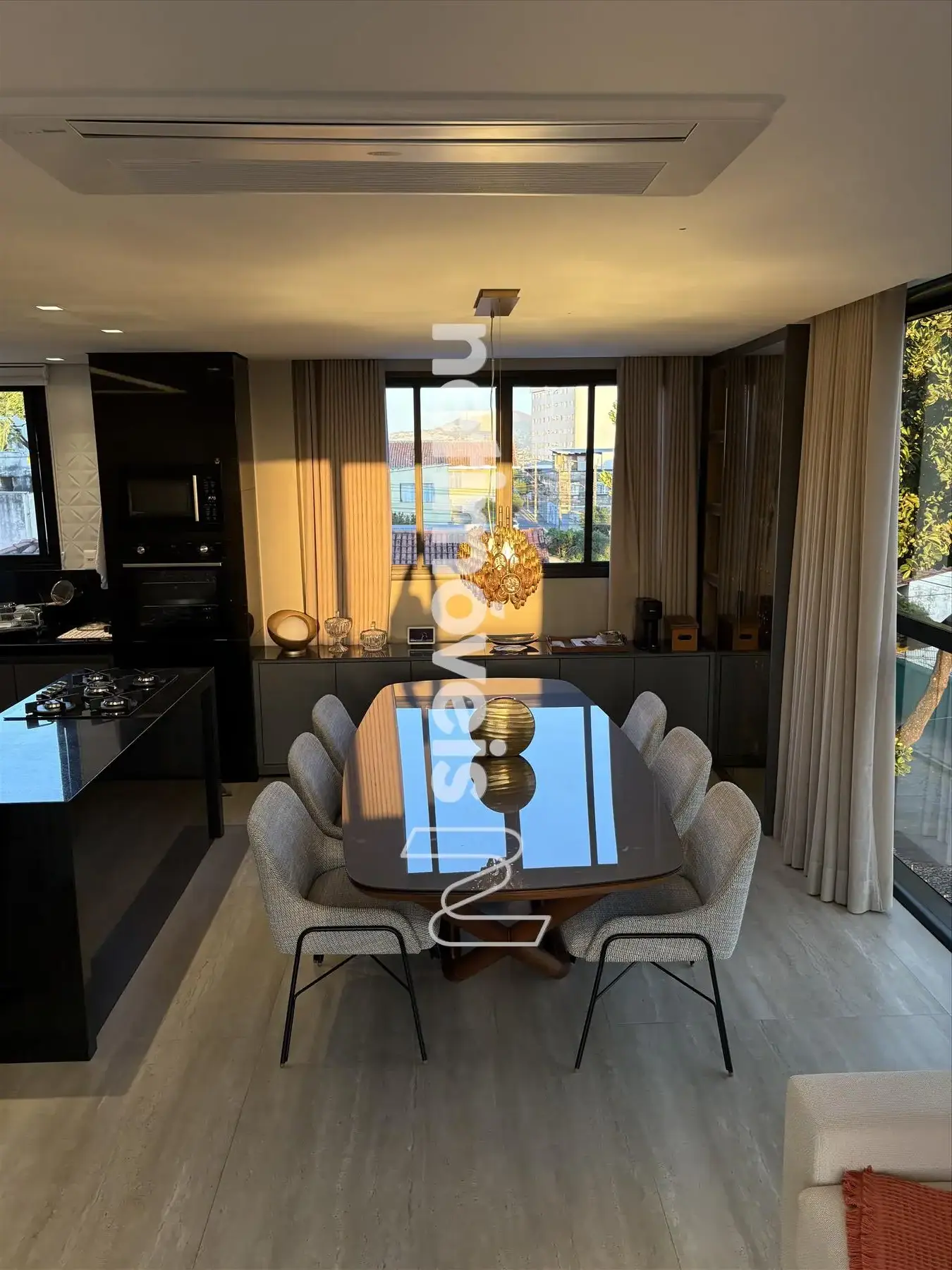 Sala de Estar Integrada à Cozinha Americana