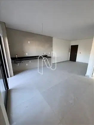 Sala para 2 ambientes com cozinha gourmet