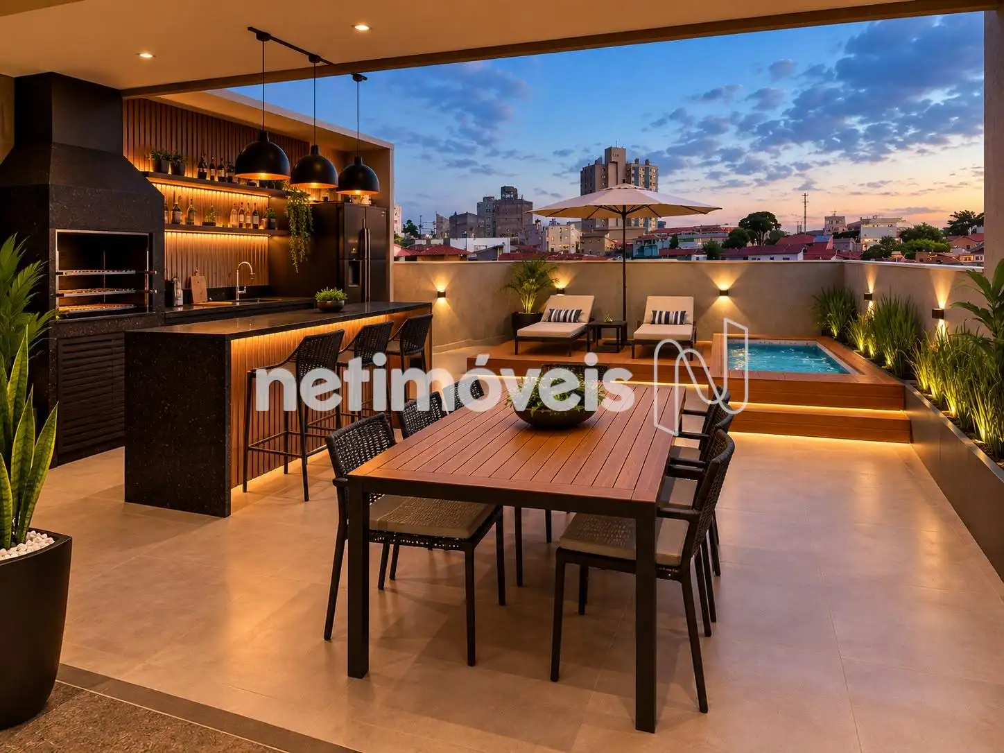 Terraço ( Imagem e decoração IA )