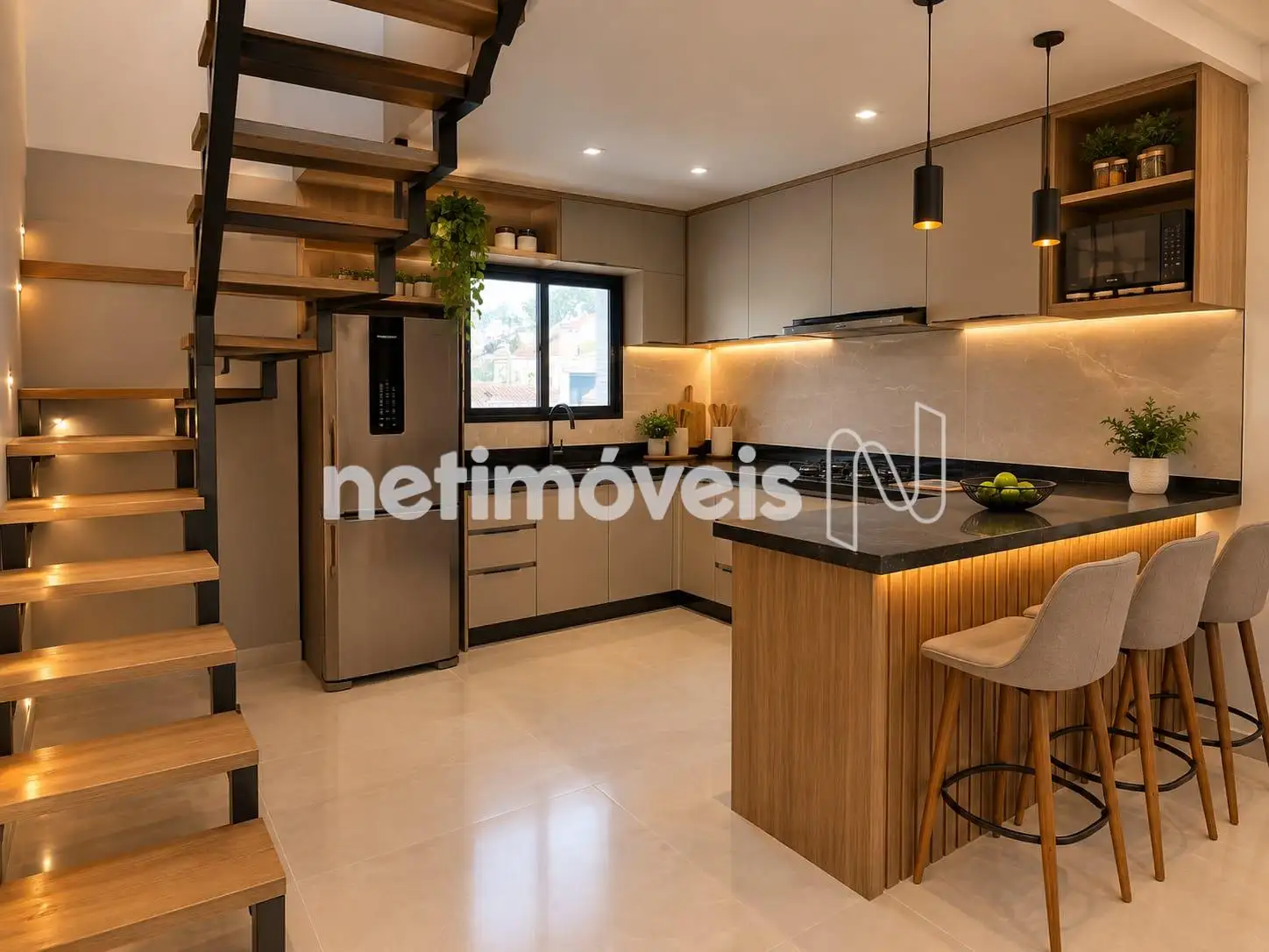 Cozinha Americana  ( Iamgem decoração IA )