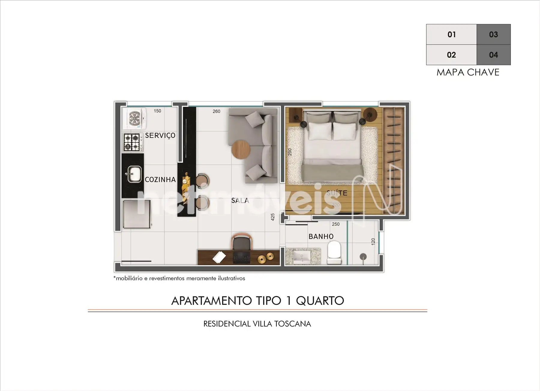 Studio para comprar com 34 m², 1 quarto, 1 vaga em Rua Stella Hanriot, Estoril, Belo Horizonte