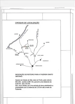 Localização da fazenda