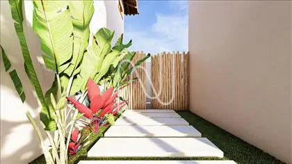 Quintal acesso ao varanda coberta