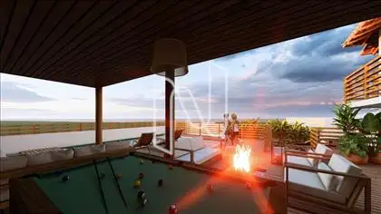 Área de Lazer com Vista Por do Sol