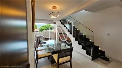 1º Pvto: Sala de Jantar Integrada com Estar 