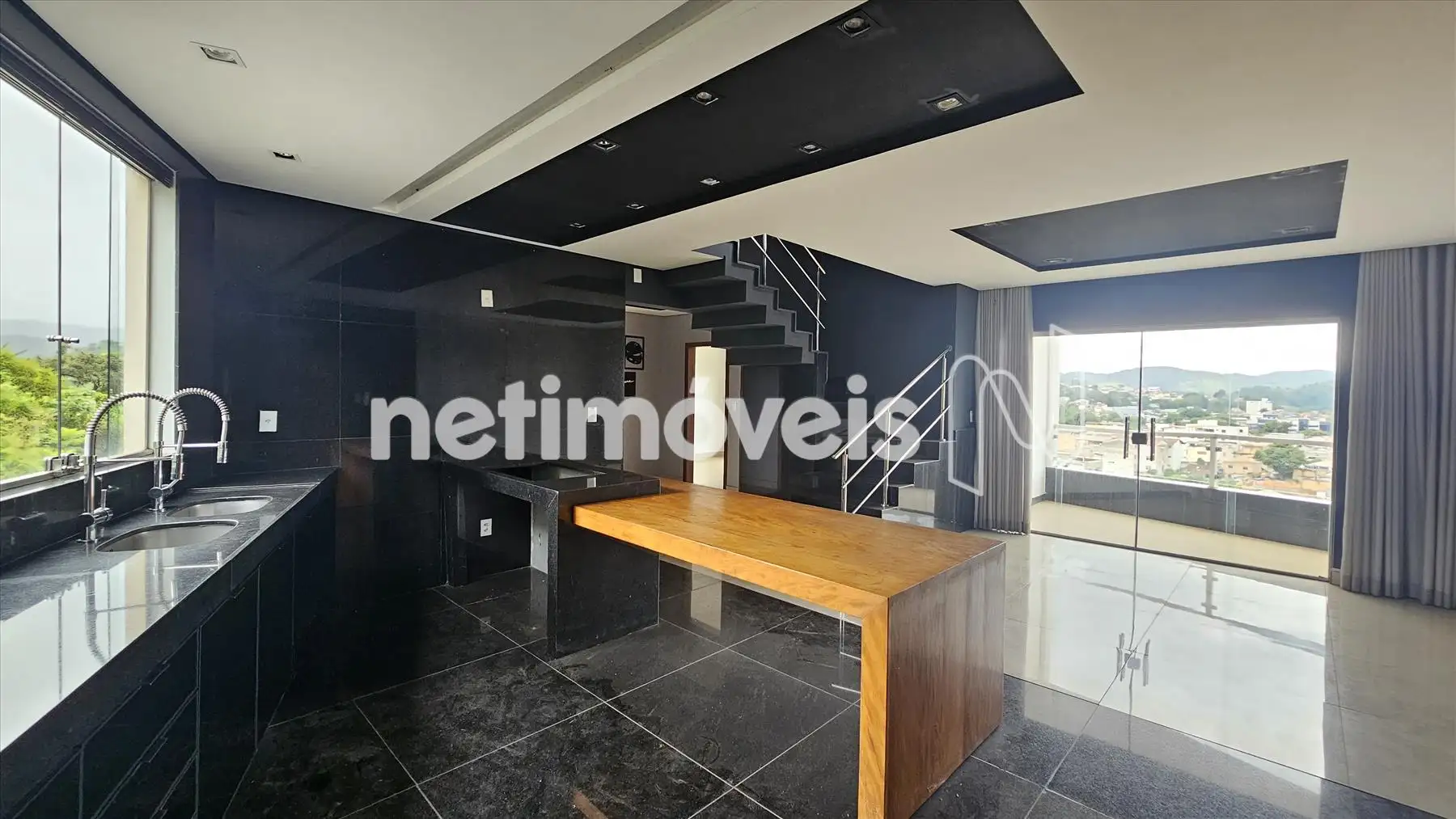 Sala Com Cozinha Americana