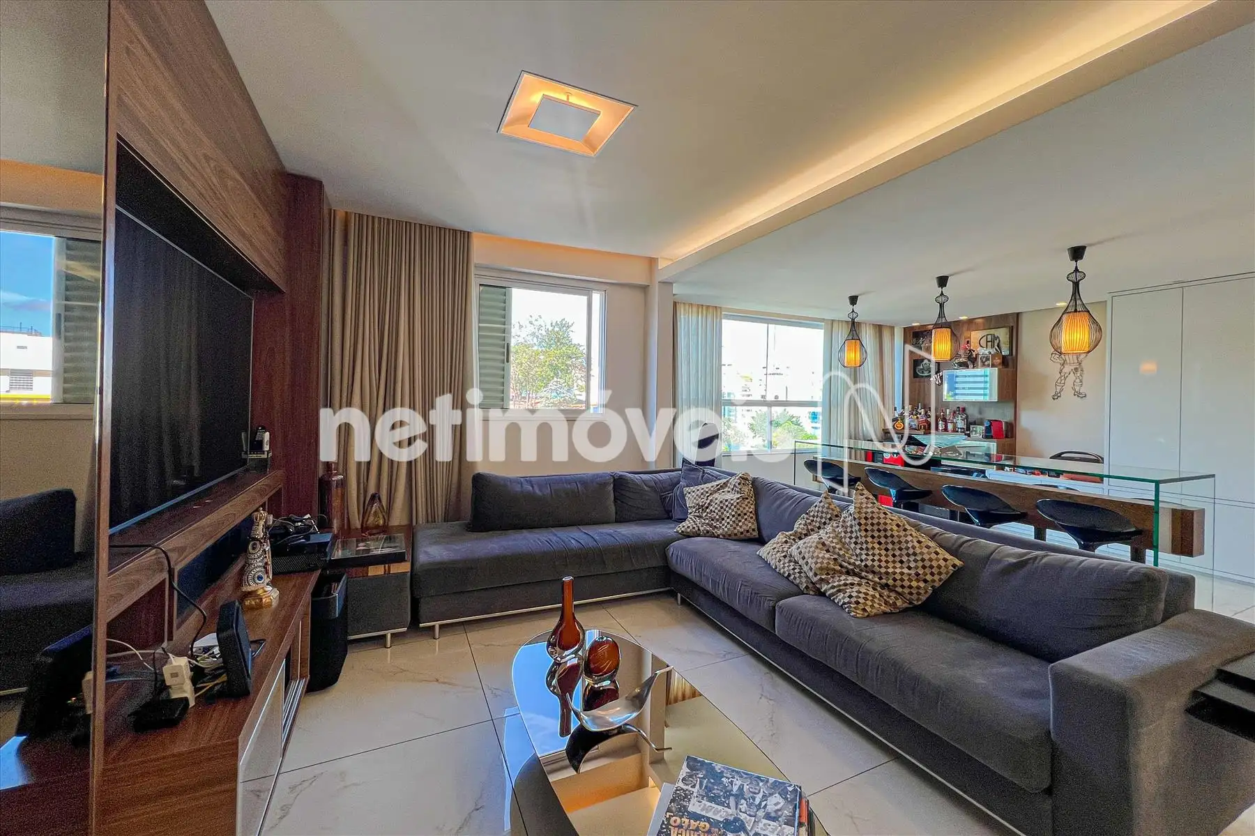 Sala para três ambientes