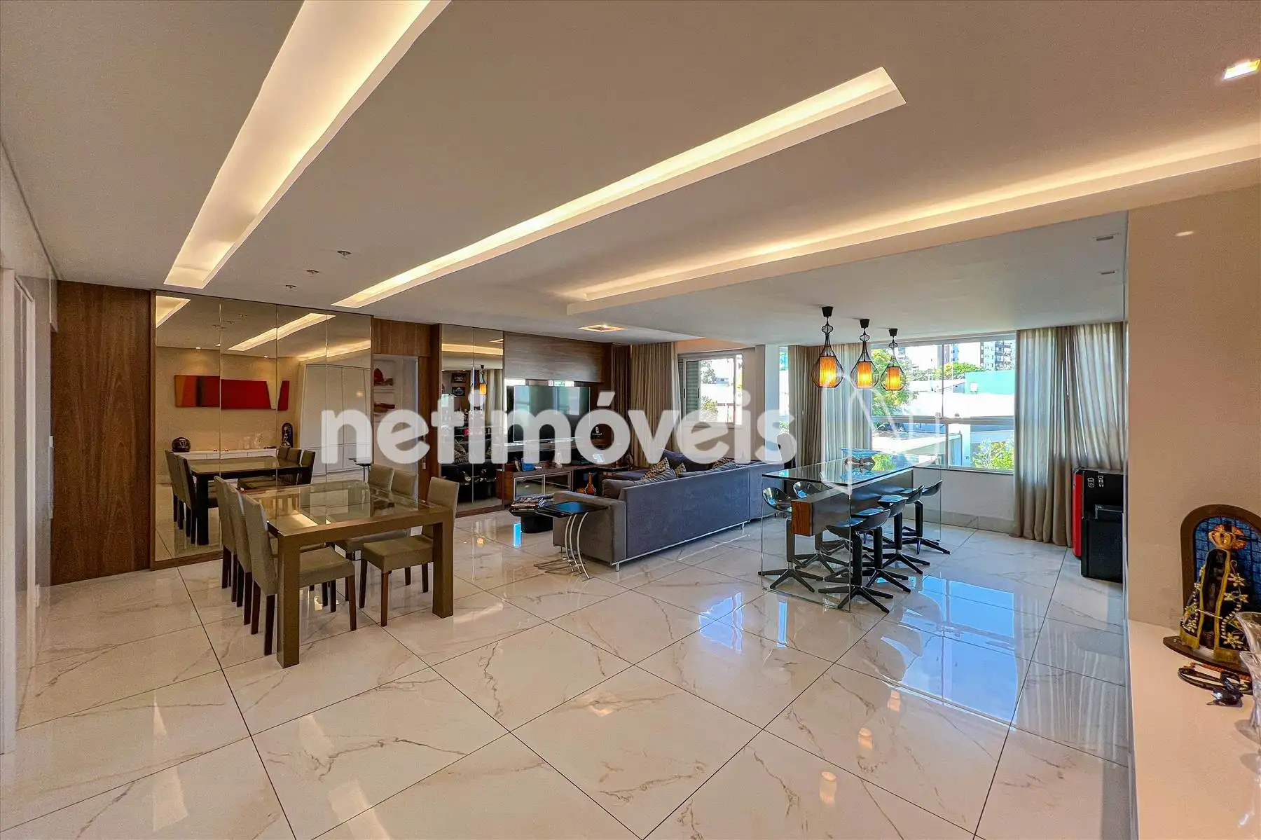 Sala para três ambientes