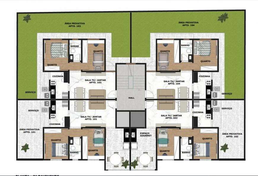 ÁreaPrivativa-2Qts-Garagem-ViscondeRioBranco