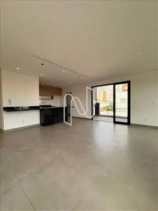 Sala com varanda e cozinha americana
