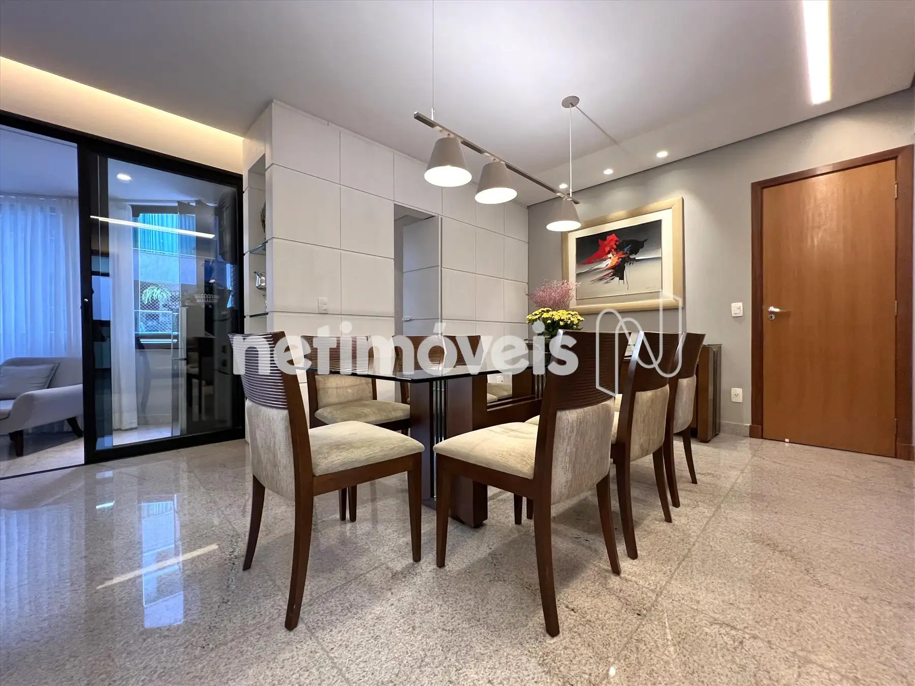 Sala e varanda integrada ângulo 5