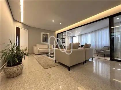 Sala e varanda integrada ângulo 
